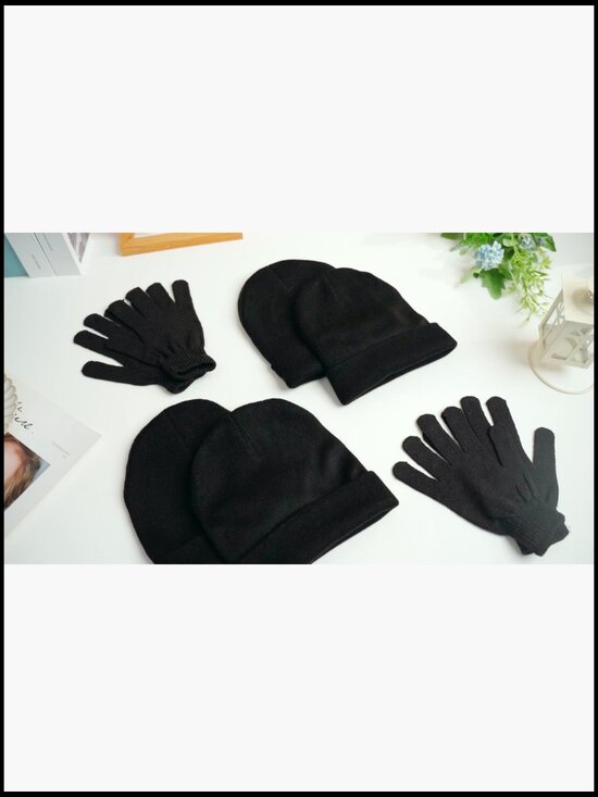 64 Piece Winter Hat and Glove Set Bulk Windproof Cap Gloves Pack